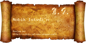 Nobik István névjegykártya